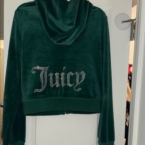 Juicy Couture Dark Green Velour tracksuit jacket / joggers